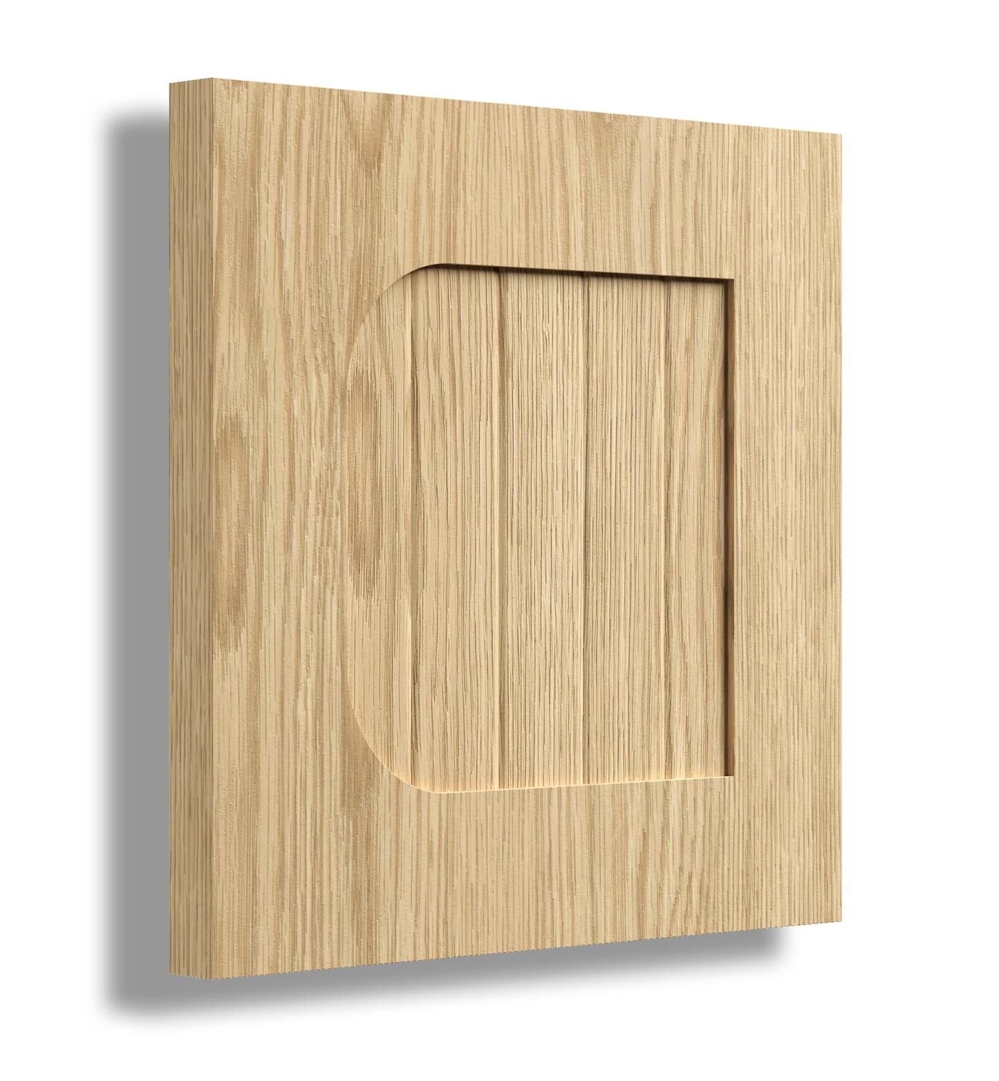 V Semi Round 50 Profile Timber Door Sample.